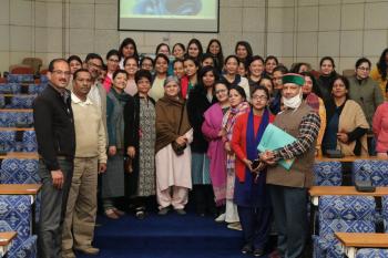 Lecture delivered by Ms. Ramindri Mandrawal on “Awareness and Sensitization Programme on Elimination of Violence against Women and Human Rights” on 5 December, 2022 at ICFRE Auditorium, Dehradun