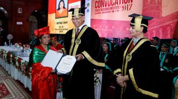 Convocation, Forest Research Institute, Deemed University, Dehra Dun on 04th October, 2017. 