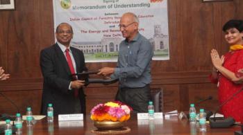 Signing between ICFRE, Dehra Dun and The Energy and Resources Institute (TERI), New Delhi